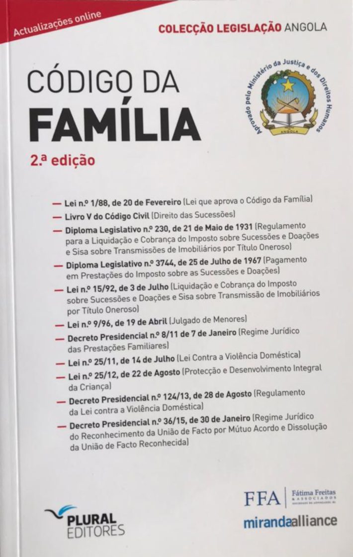 Código Da Família  2º Edição – Colecção Legislação Angola