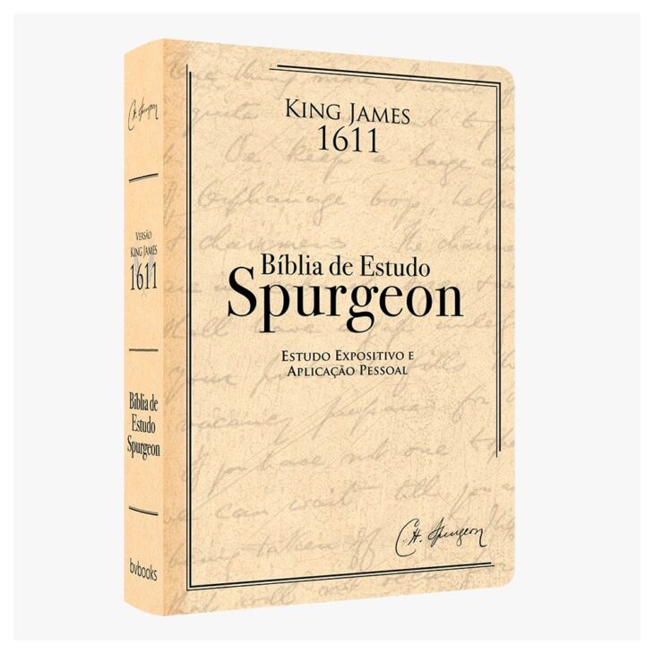 Bíblia de estudo Spurgeon – King James 1611 (Creme)