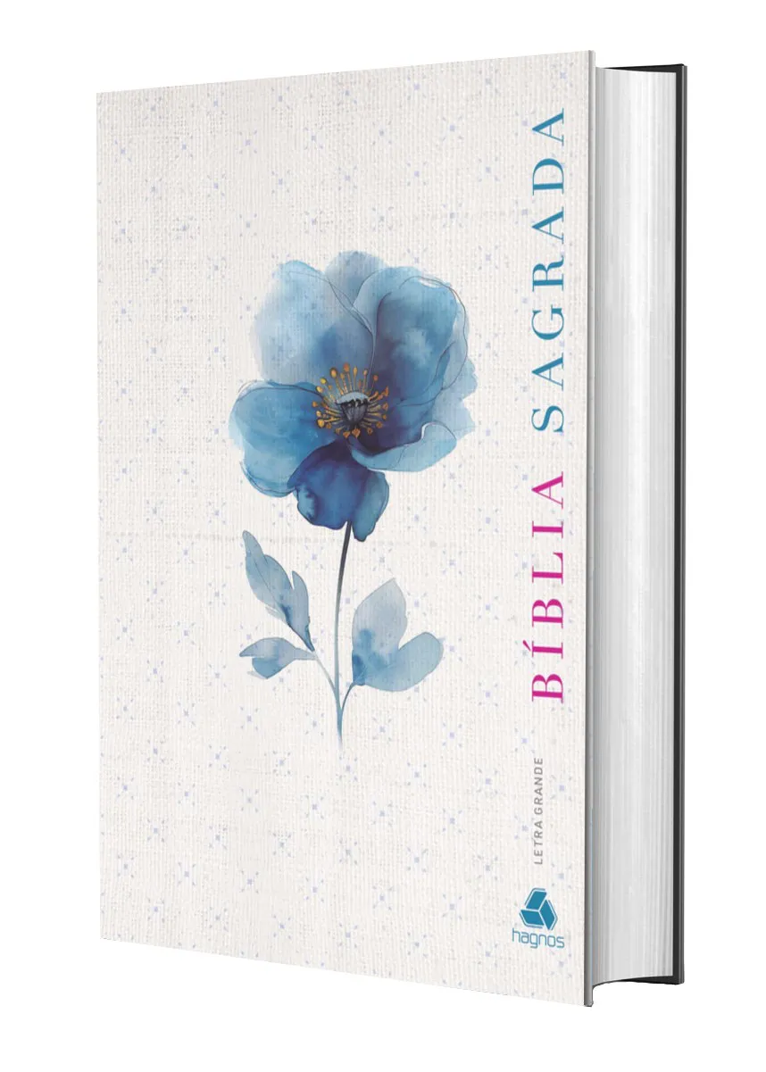 Bíblia Sagrada ACF – Flor Azul (Letra Grande)